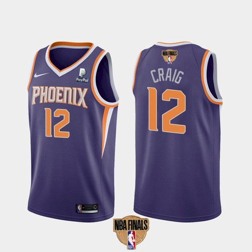 Men's Phoenix Suns #12 Torrey Craig 2021 Purple NBA Finals Icon Edition Stitched Jersey Men's Phoenix Suns #12 Torrey Craig 2021 Purple NBA Finals Icon Edition Stitched Jersey